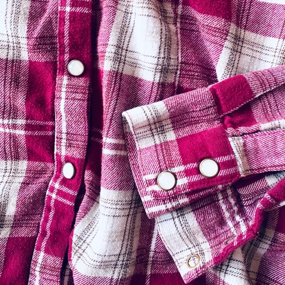 Red Flannel Long Sleeve Top - Picture 3 of 4